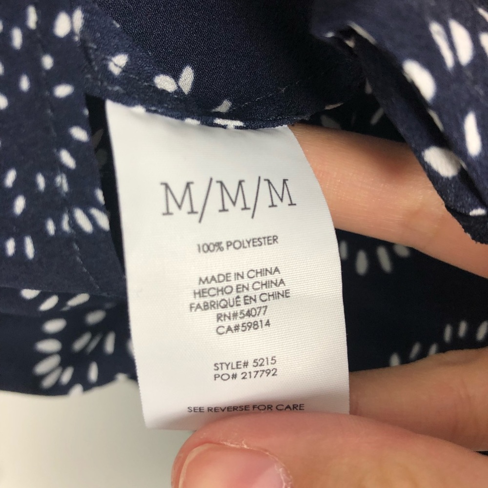 CABI navy white dandelion wish sleeveless top 5215 - Picture 8 of 8